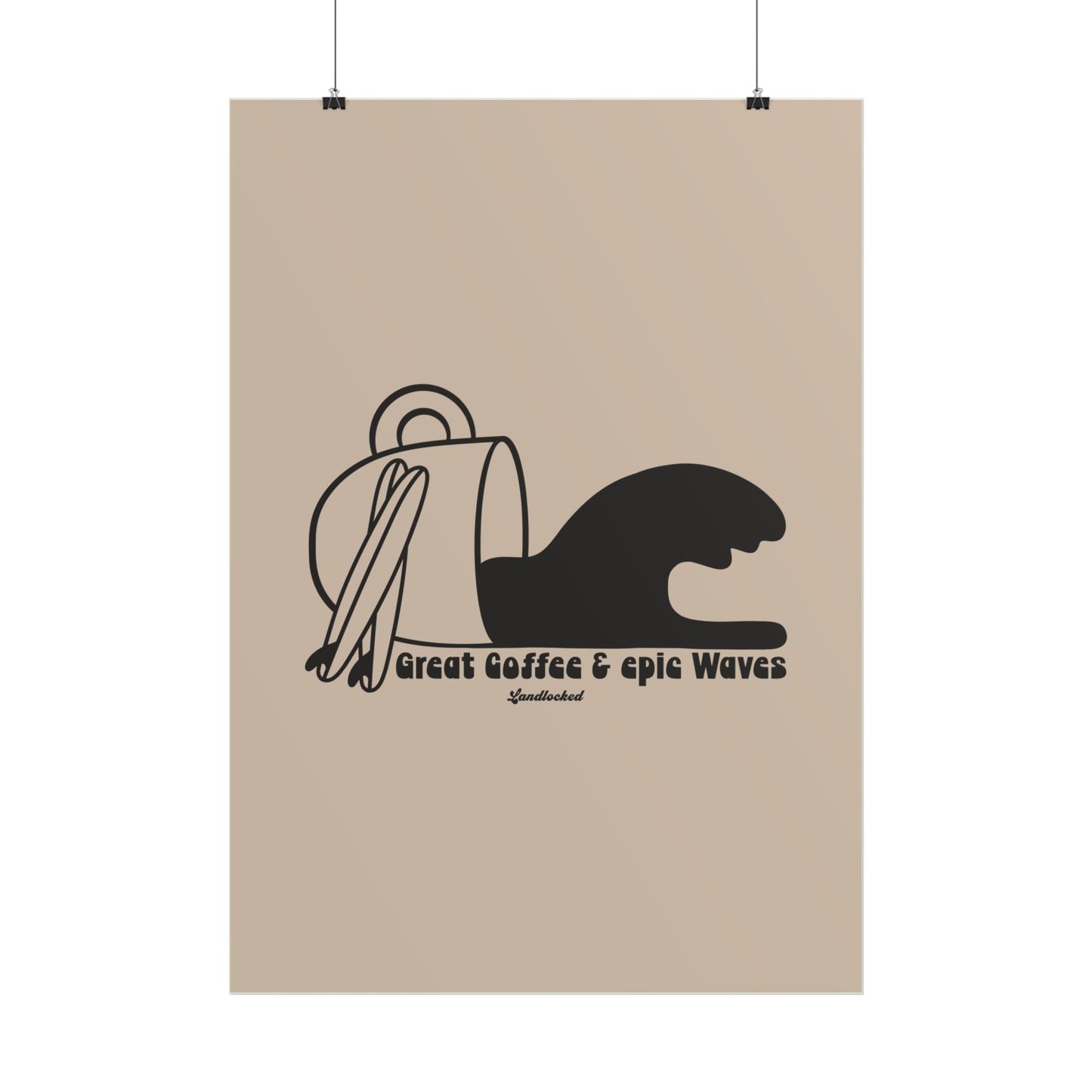 Great Coffee Epic Waves Poster