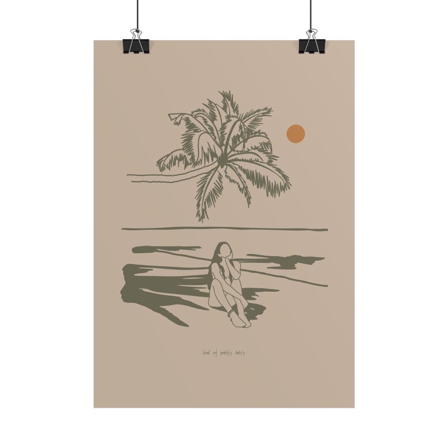 Just palms and a girl Poster