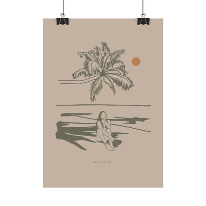 Just palms and a girl Poster