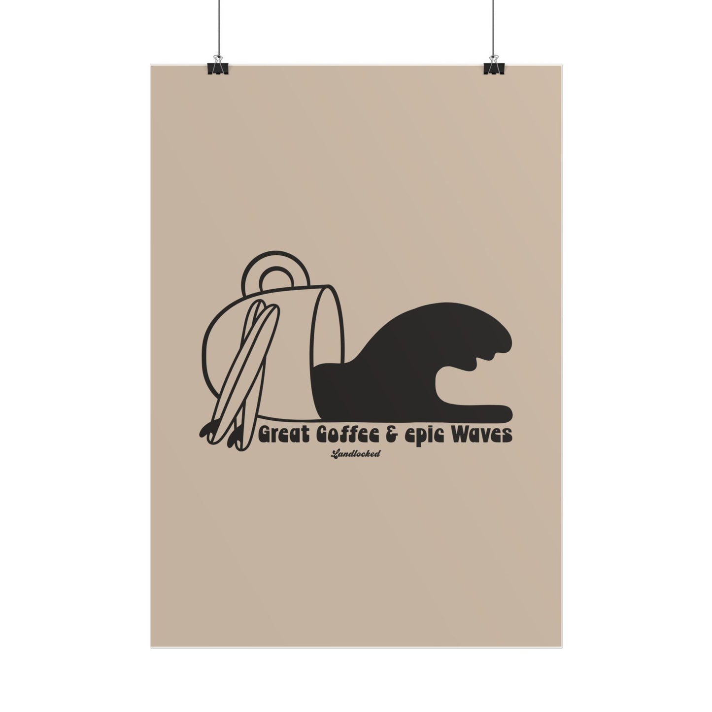 Great Coffee Epic Waves Poster
