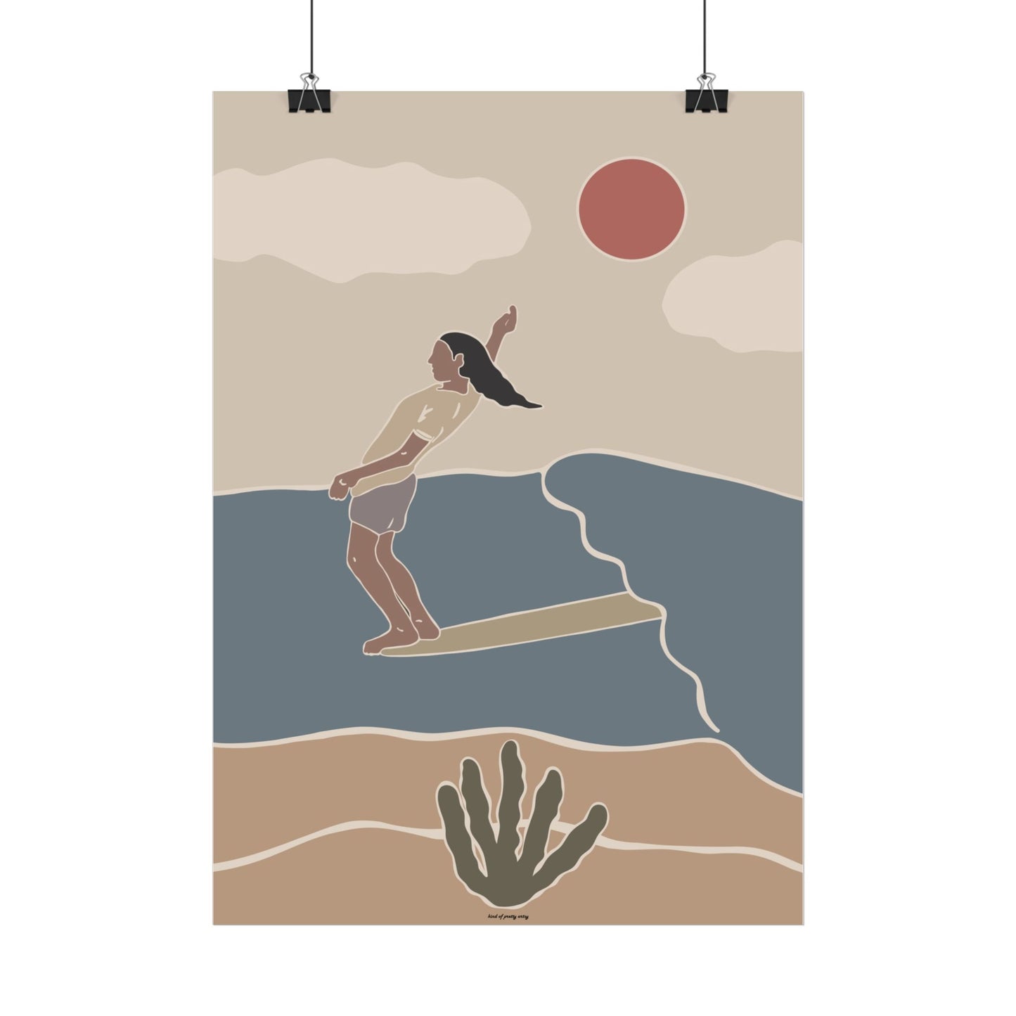 Desert Surfer Poster