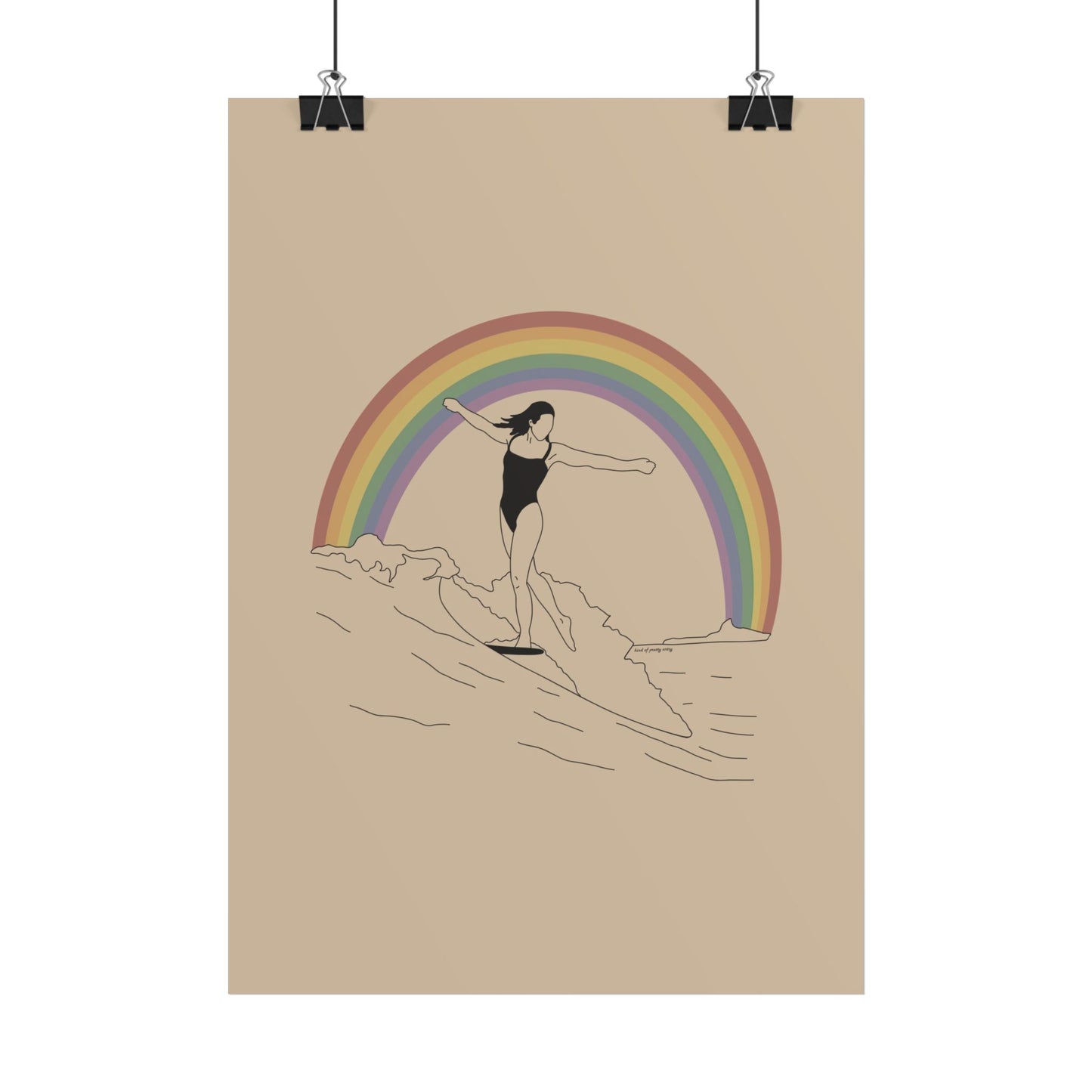 Rainbow Surf Poster