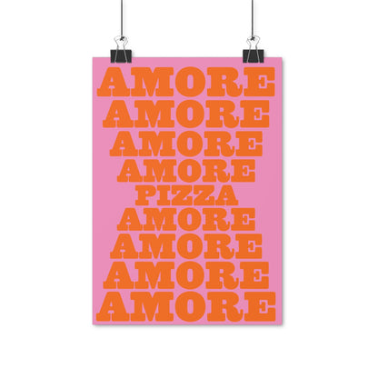 SPECIAL EDITION | Amore Pizza orange pink Poster