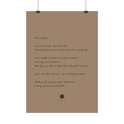 Loveletter to surfing Poster