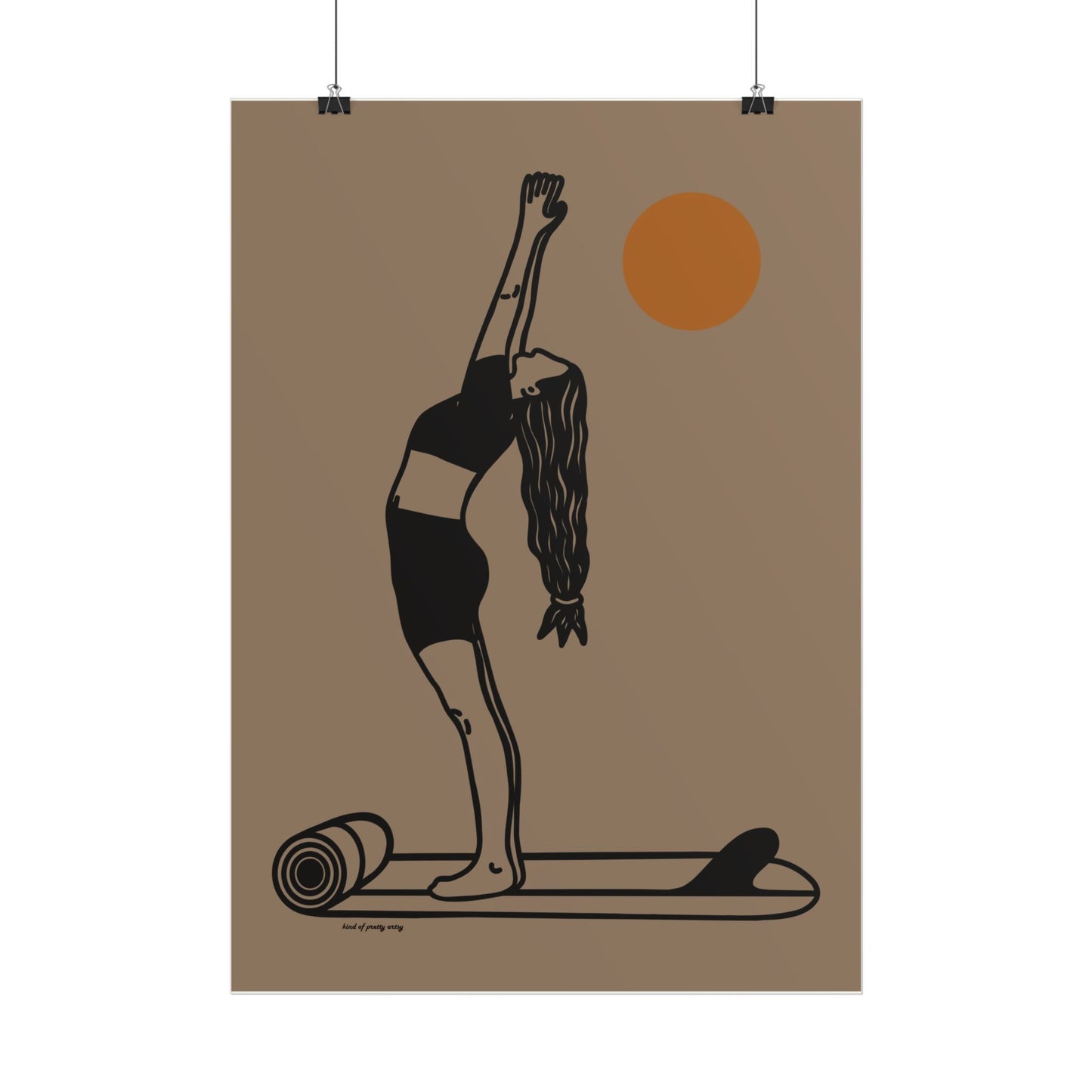 Surf Yoga Sonnengruss Poster