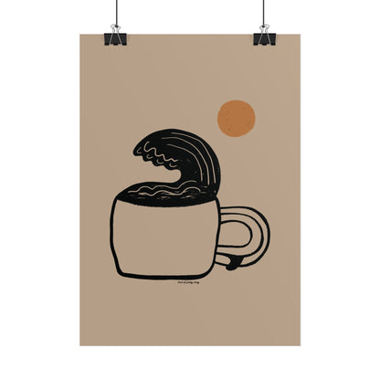 Surf Coffee Poster