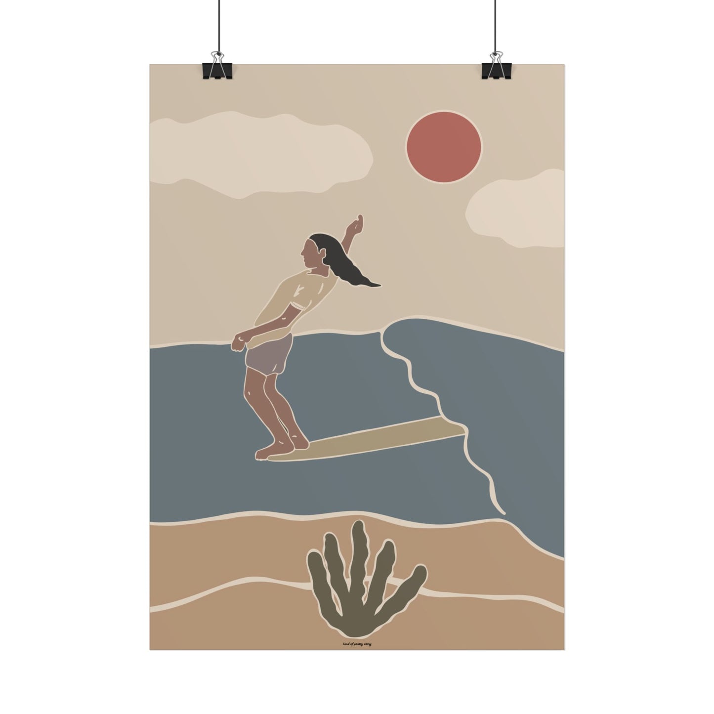 Desert Surfer Poster