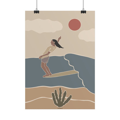 Desert Surfer Poster
