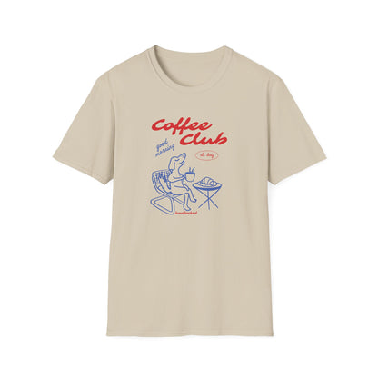 Landlocked Coffee Dog Club Front Print T-Shirt