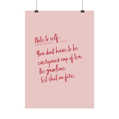 Note to self Poster