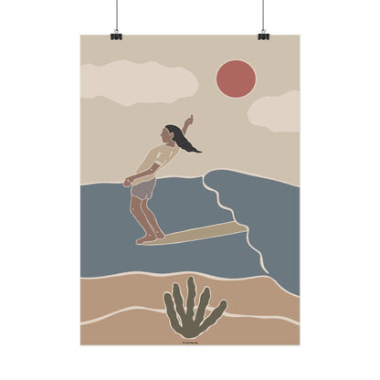 Desert Surfer Poster