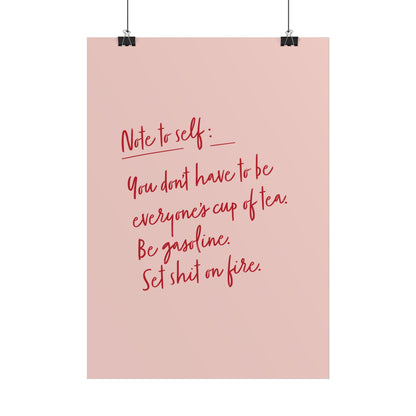 Note to self Poster