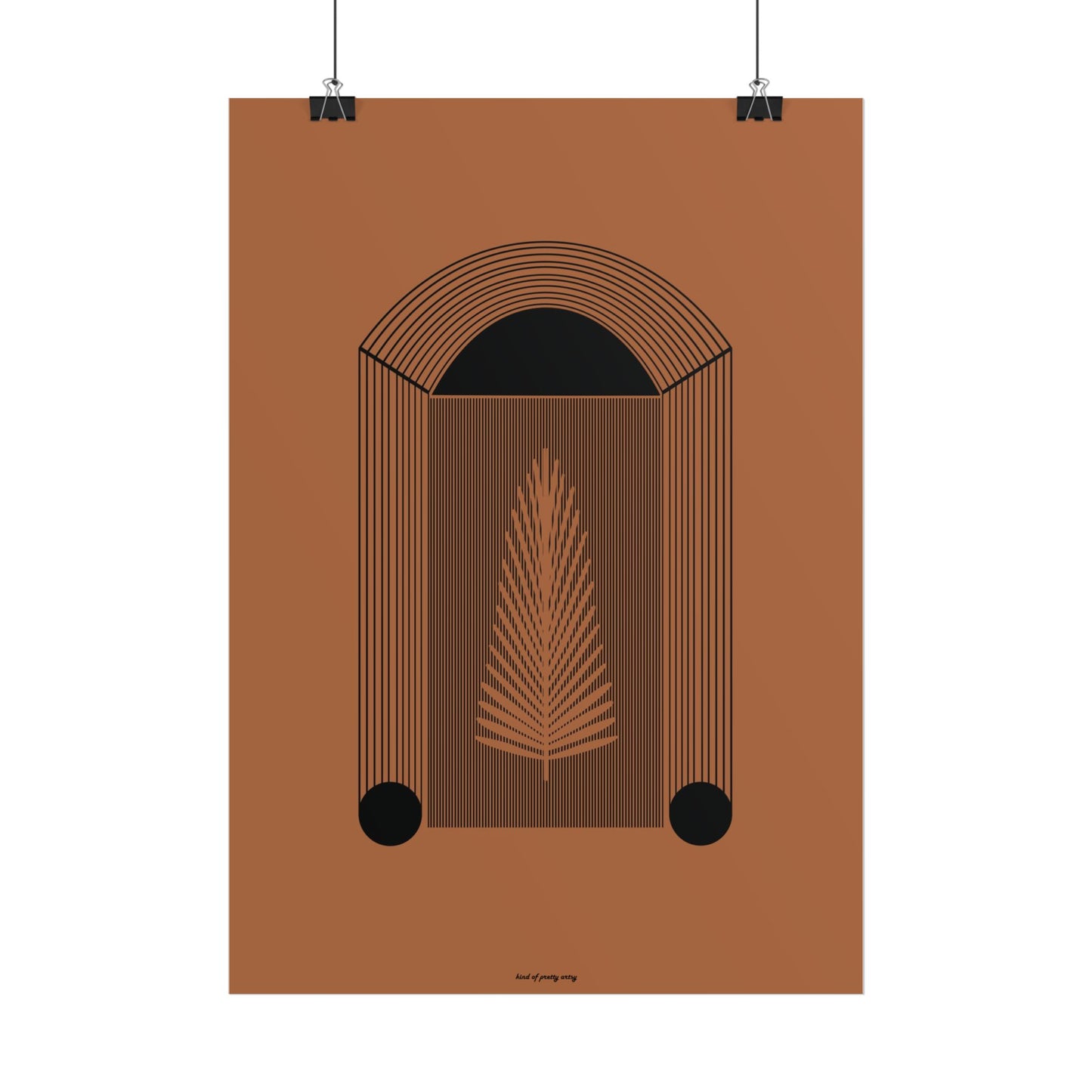 Geometric Palm Tree Poster