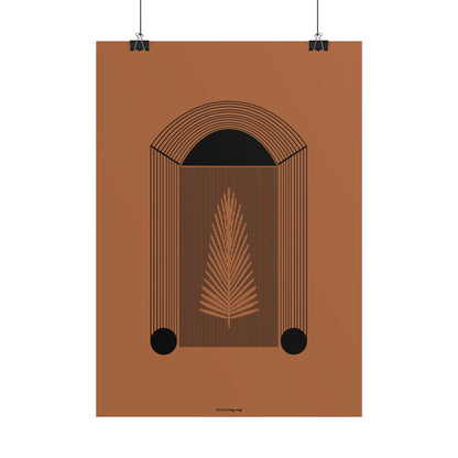 Geometric Palm Tree Poster
