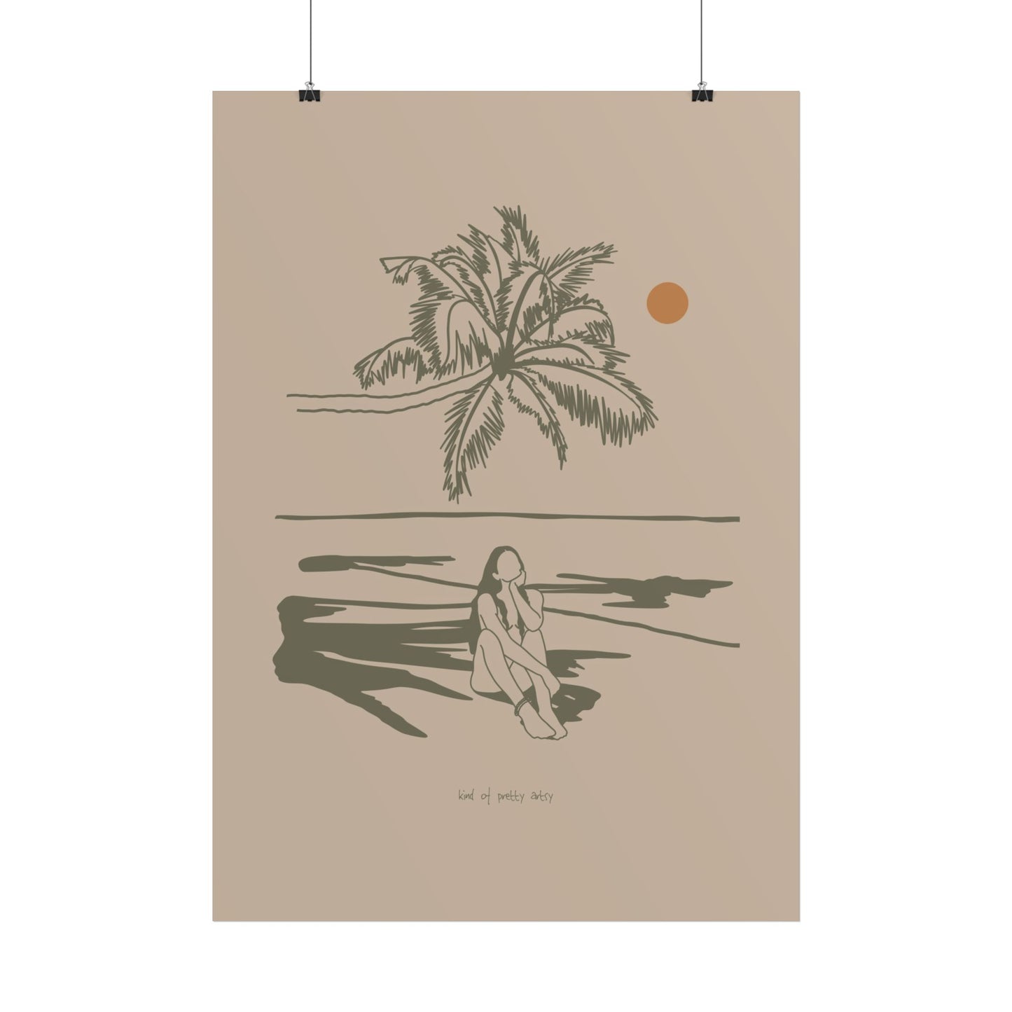 Just palms and a girl Poster