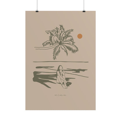 Just palms and a girl Poster
