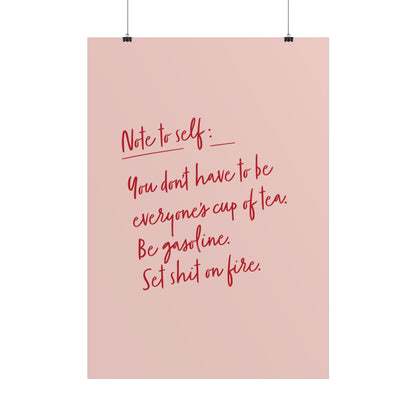 Note to self Poster