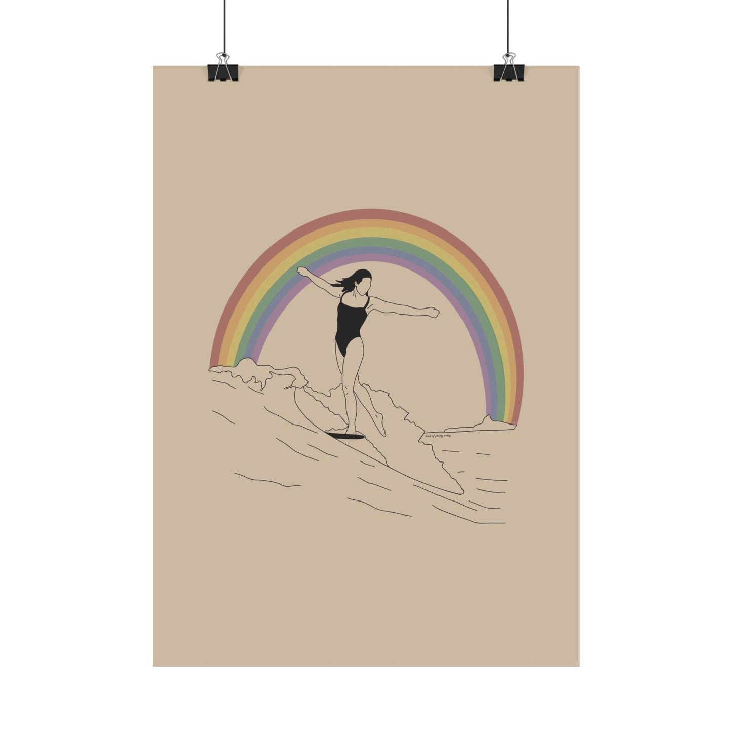 Rainbow Surf Poster