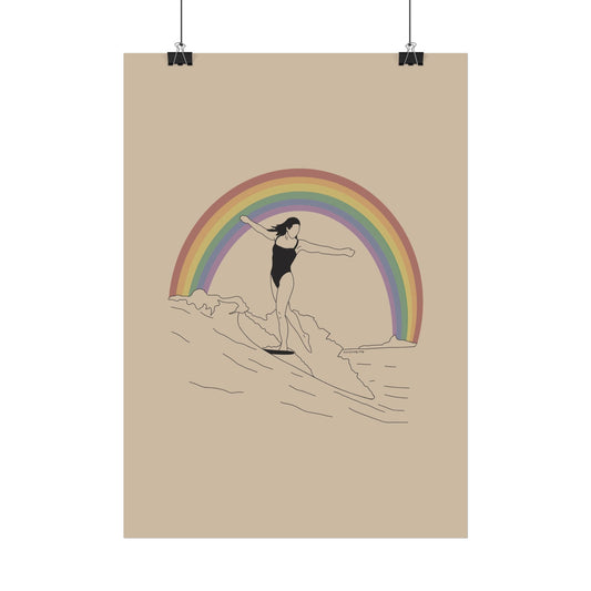 Rainbow Surf Poster