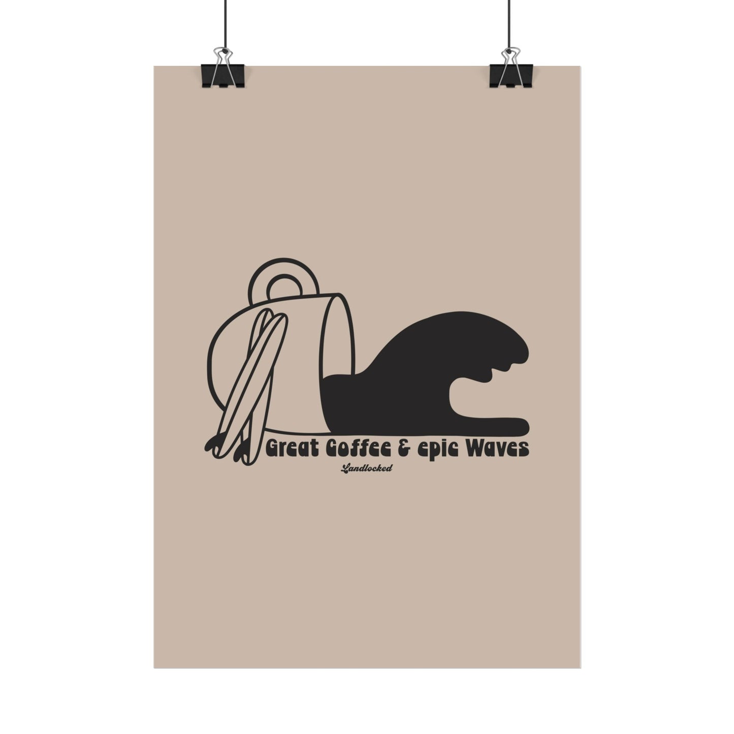 Great Coffee Epic Waves Poster