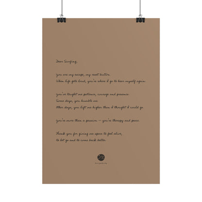 Loveletter to surfing Poster