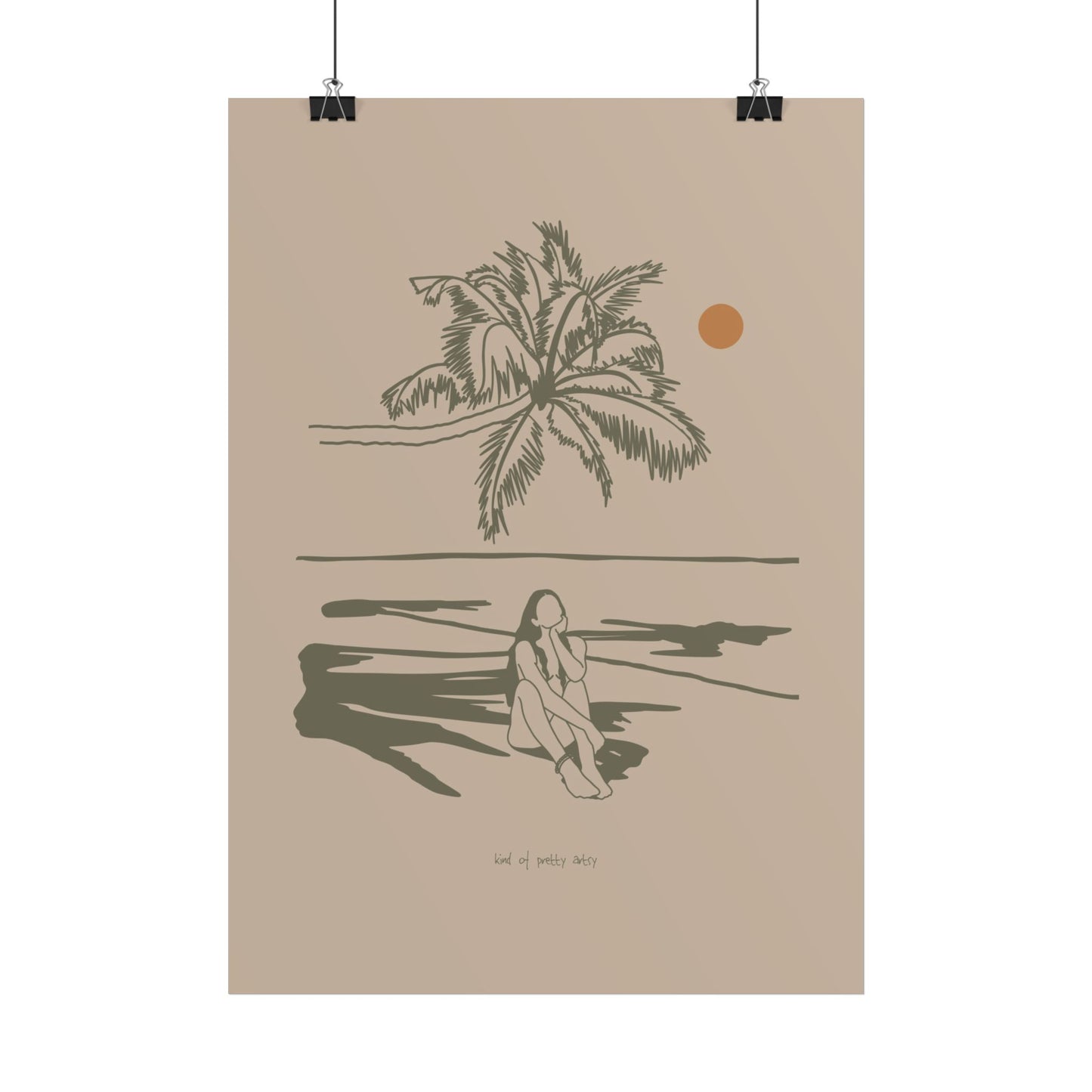 Just palms and a girl Poster