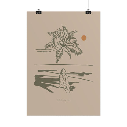 Just palms and a girl Poster