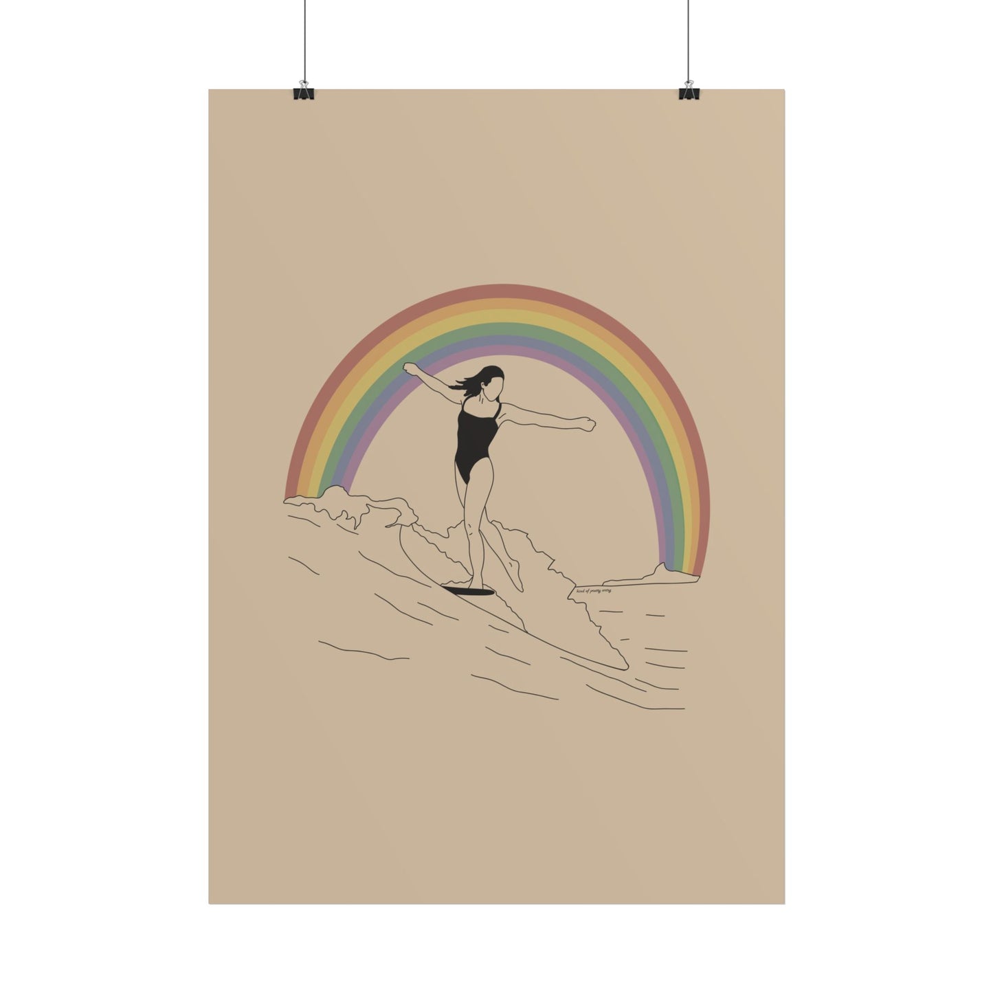 Rainbow Surf Poster