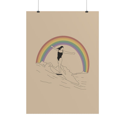 Rainbow Surf Poster