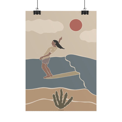 Desert Surfer Poster