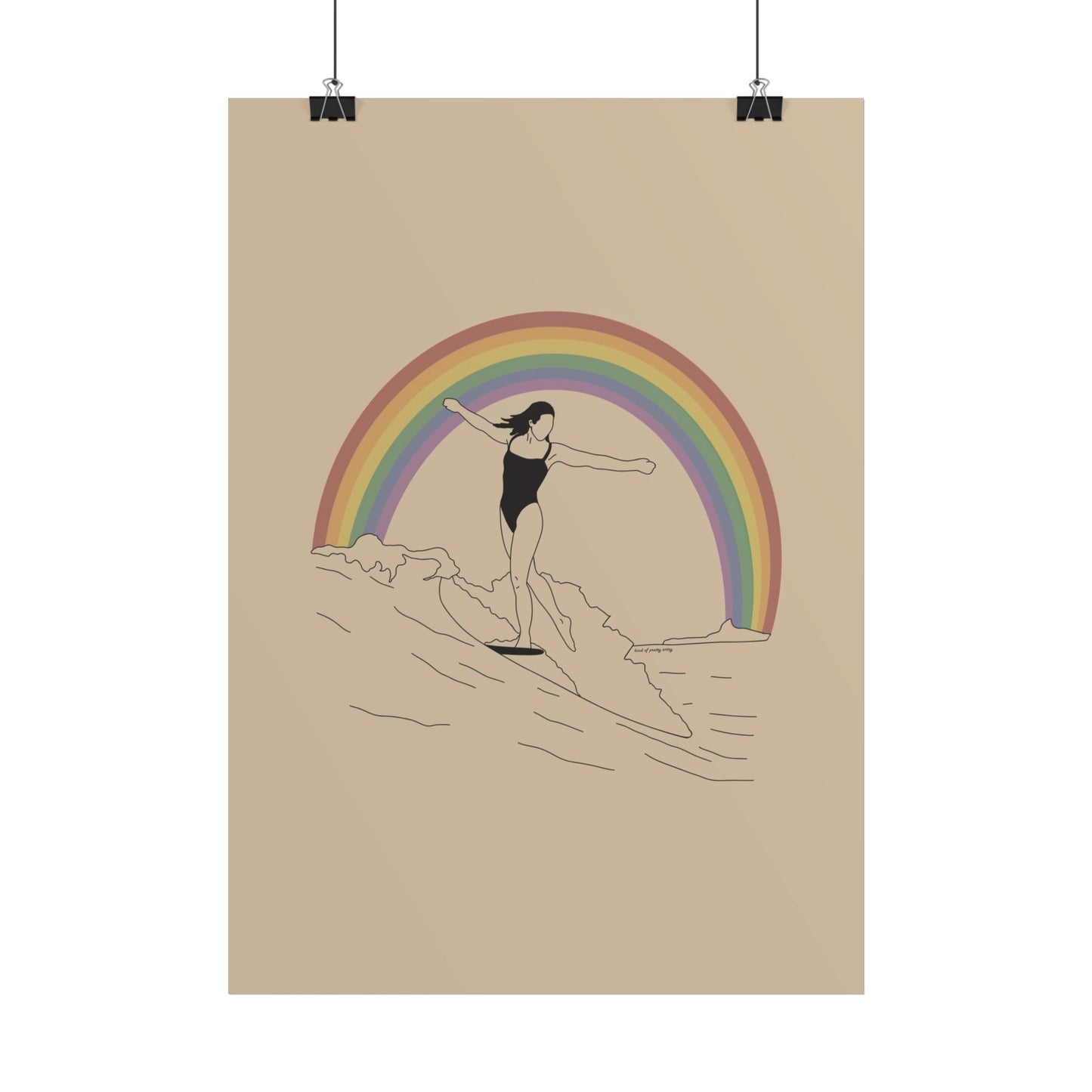 Rainbow Surf Poster
