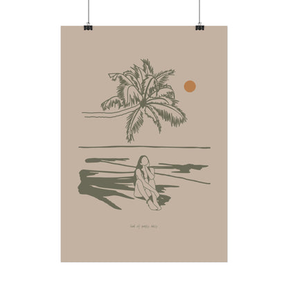 Just palms and a girl Poster