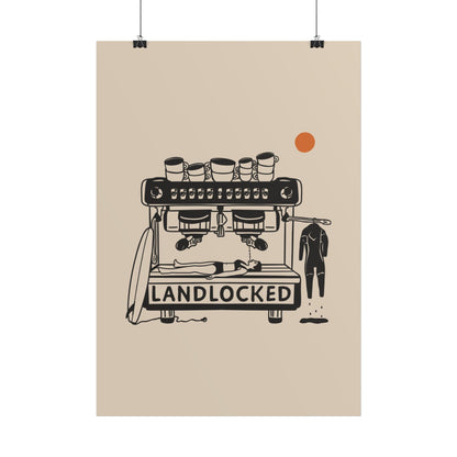 Landlocked after surf Poster