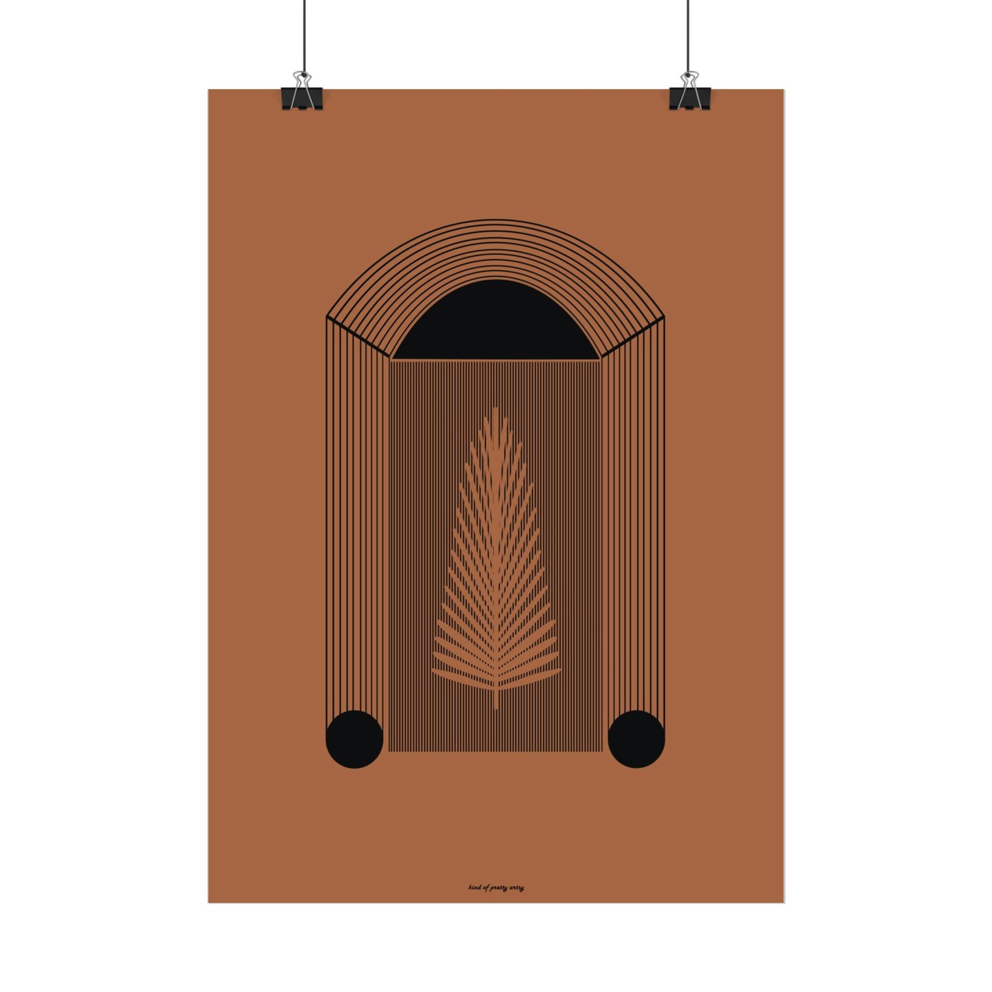 Geometric Palm Tree Poster