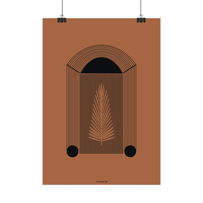 Geometric Palm Tree Poster