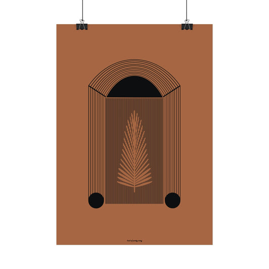 Geometric Palm Tree Poster