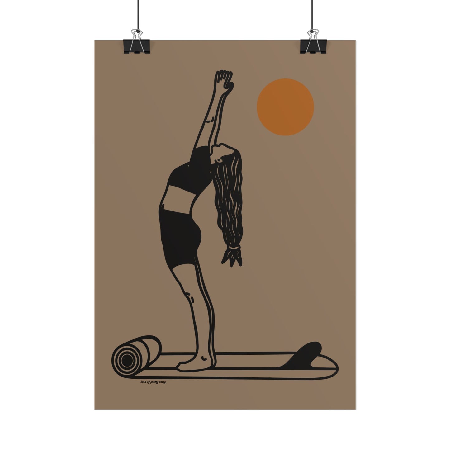 Surf Yoga Sonnengruss Poster