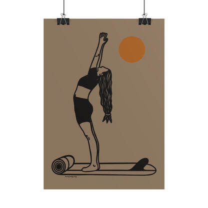 Surf Yoga Sonnengruss Poster