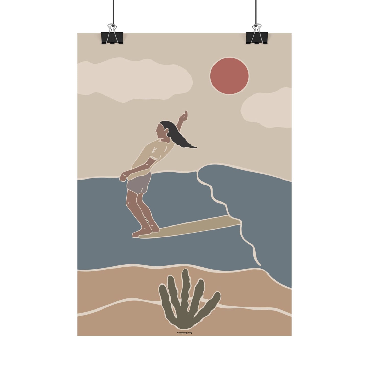 Desert Surfer Poster