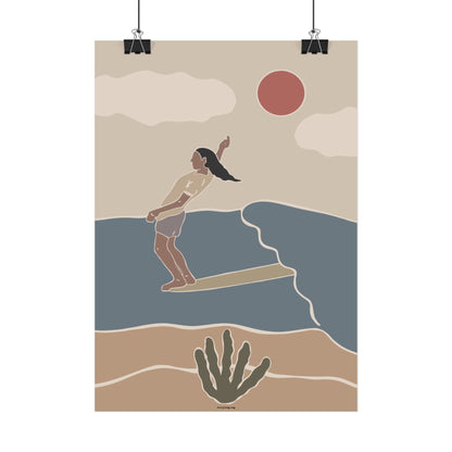 Desert Surfer Poster