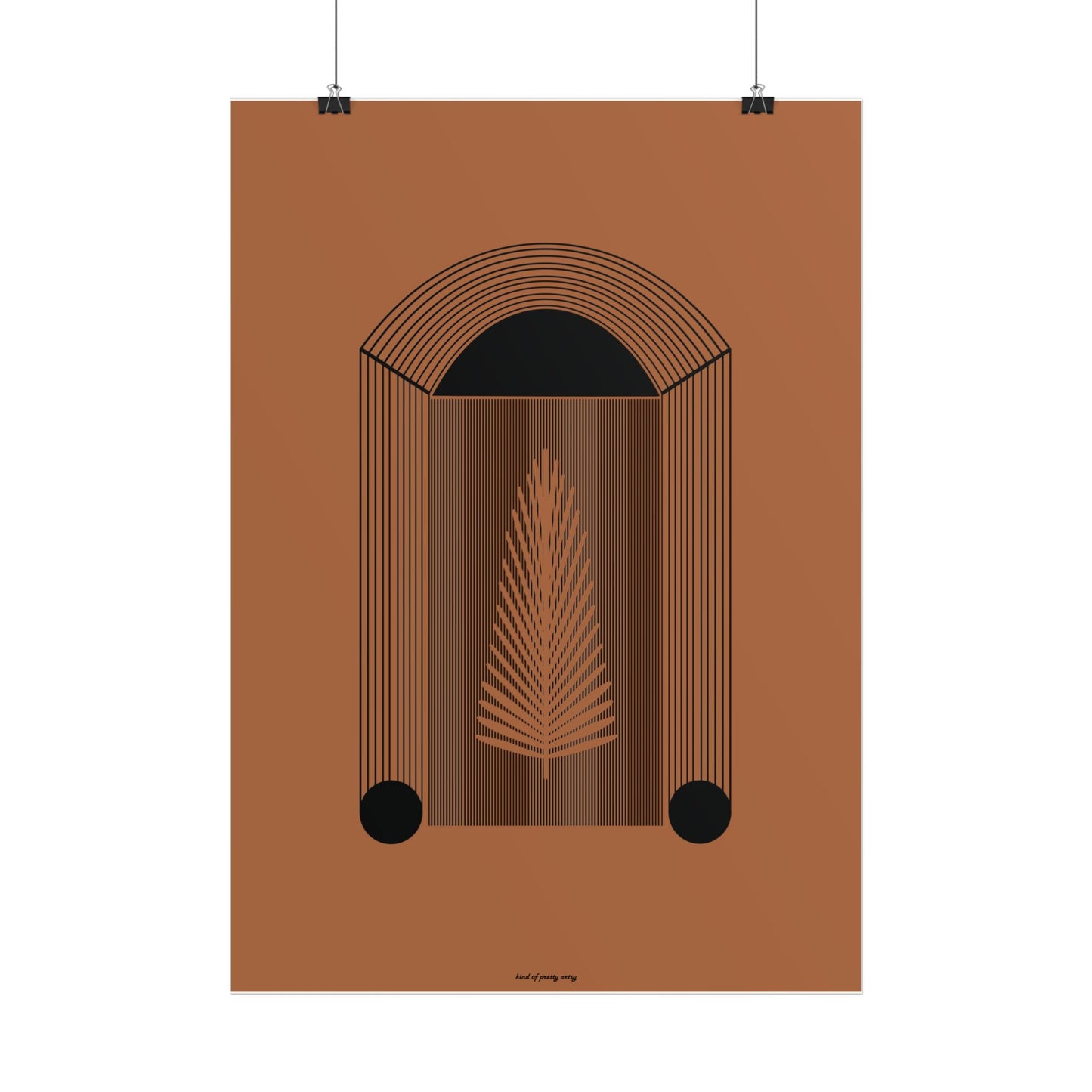 Geometric Palm Tree Poster