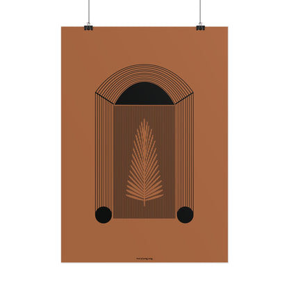 Geometric Palm Tree Poster