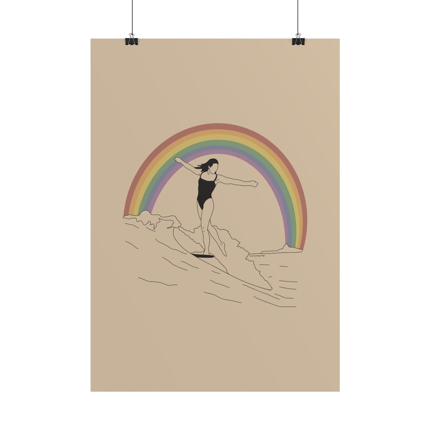 Rainbow Surf Poster
