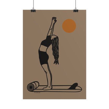 Surf Yoga Sonnengruss Poster