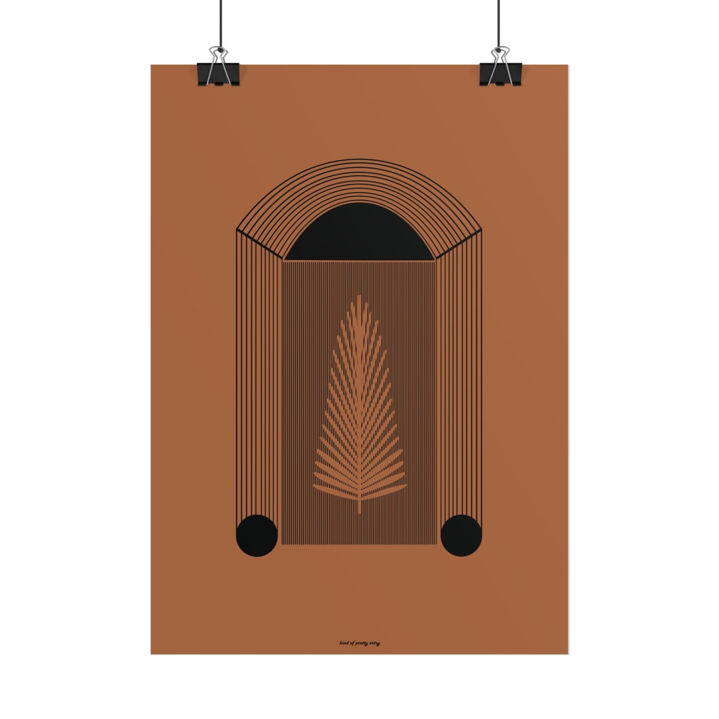 Geometric Palm Tree Poster