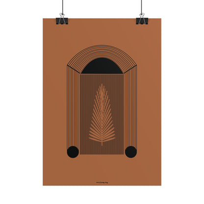 Geometric Palm Tree Poster