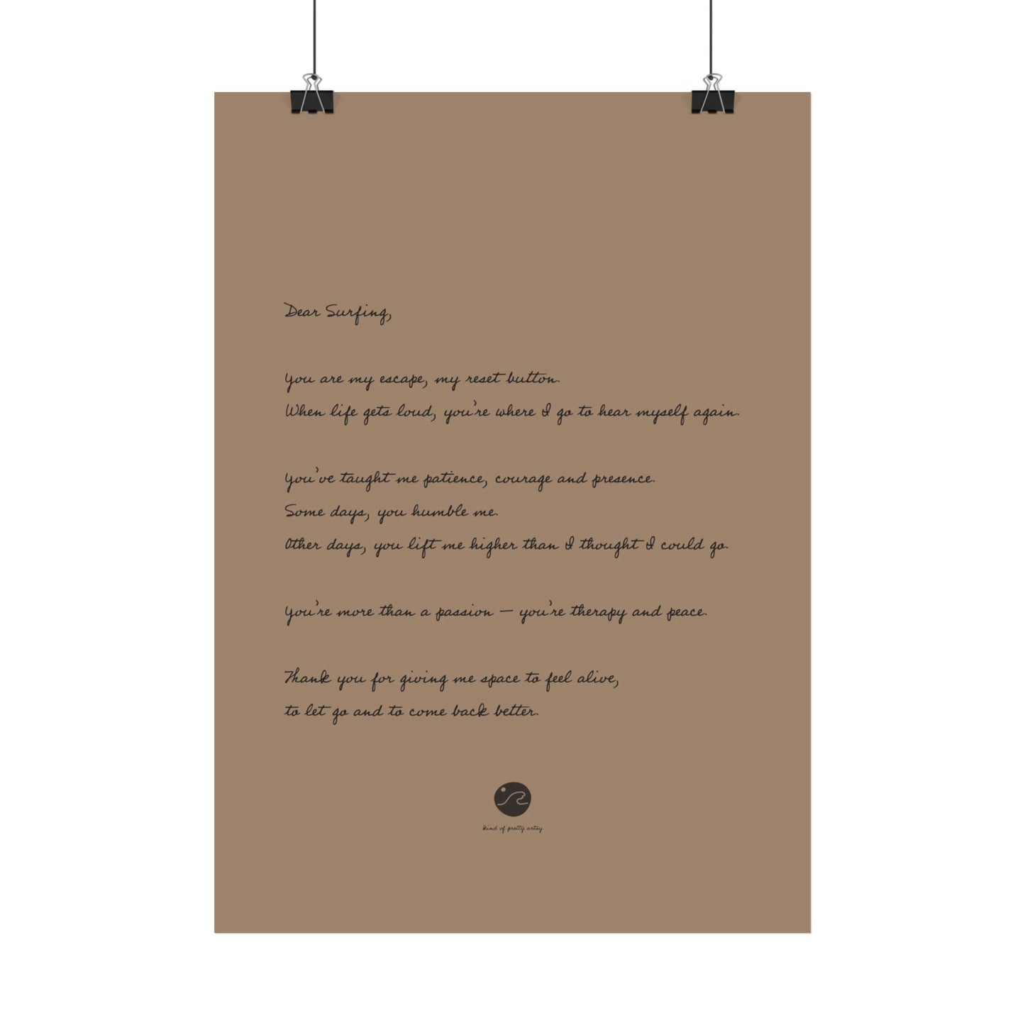 Loveletter to surfing Poster