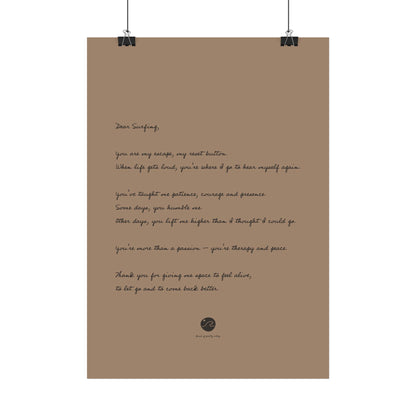 Loveletter to surfing Poster