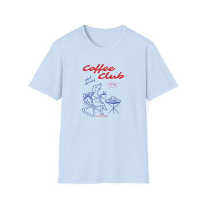 Landlocked Coffee Dog Club Front Print T-Shirt