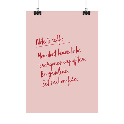 Note to self Poster